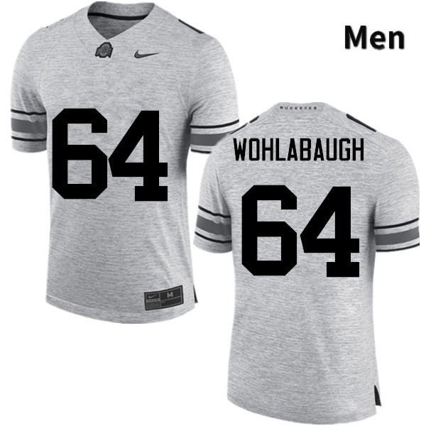 Ohio State Buckeyes Jack Wohlabaugh Men's #64 Gray Game Stitched College Football Jersey